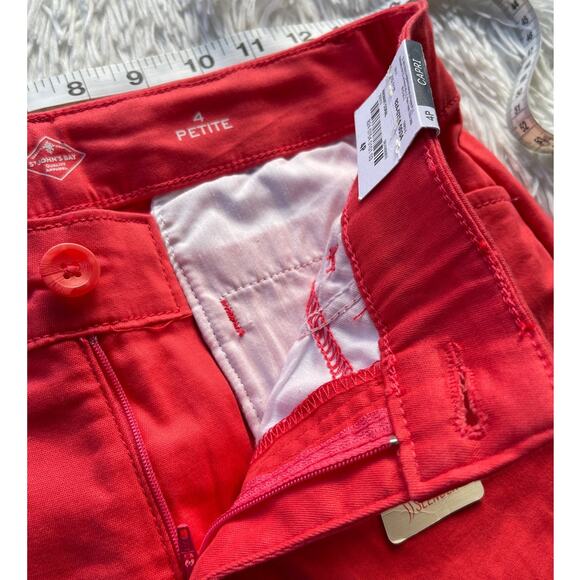 NWT St John's Bay Capri Pant Mid Rise secretly slender Sz 4 Petite  NWT - Picture 9 of 11